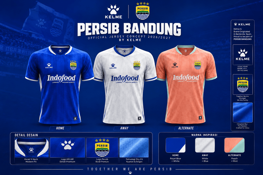 Jersey Persib 2026: Desain, Harga, dan Cara Mendapatkannya